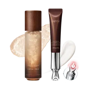 GUYU Essence Spray & EMS Eyecream Duo - Jelly/Micro-oil Mist & Ginseng/Exosome EMS Eye Cream, Micro-current tech, Compound K Collagen Peptides VC PDRN NAD+, Moisture, Anti-Aging, Fade Wrinkles, Plumping, Glowing Brightening #dealsforyoudays #summerwins
