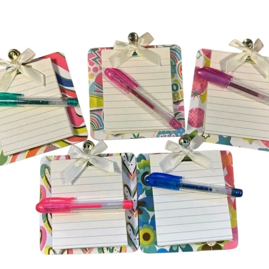 Set of 4 Custom magnetic Notepads - Personalized Pocket-Sized Writing Pads for Daily Notes, Office Use