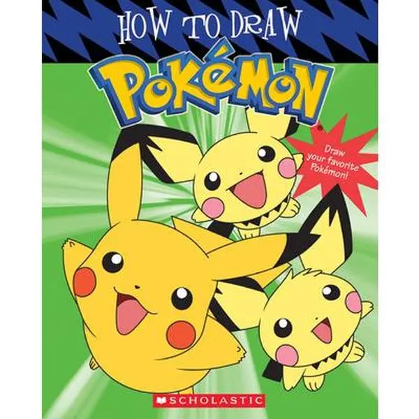 How to Draw Pokemon English Paperback Book - Scholastic Soft Cover for Children, Step-by-Step Art Practice for Trainers, Learn to Create Battle Scenes & Bonus Poses by Tracey West