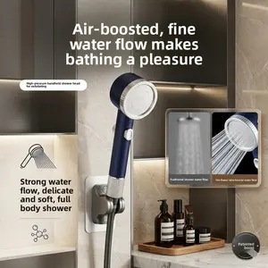 Hot-selling shower head with spray filter and pressure-boosting function, super powerful pressurized shower head for home use, shower head set for bathing