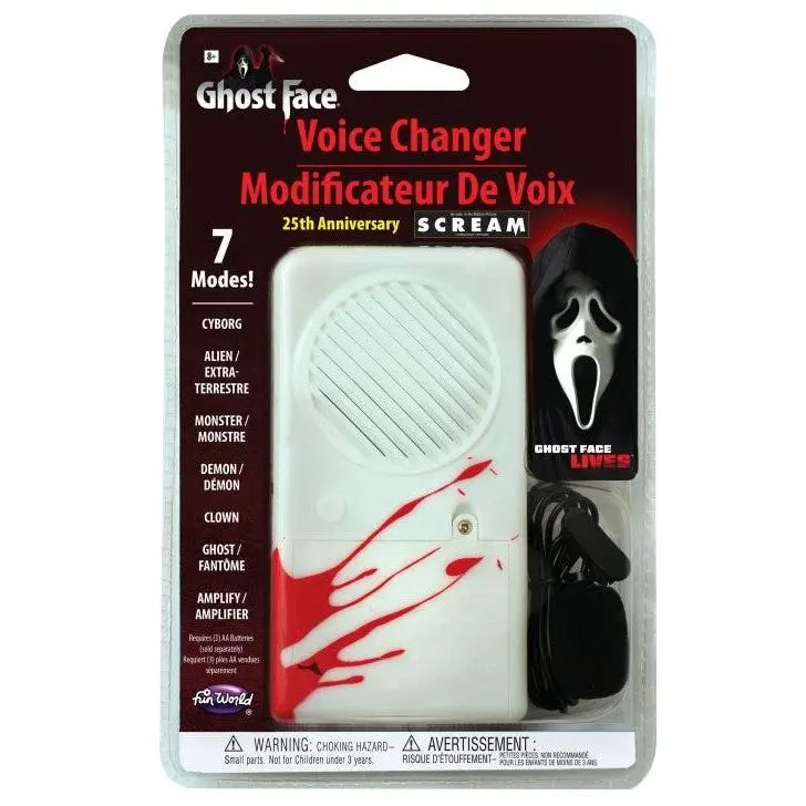 Ghostface 25th Anniversary Voice Changer - 7 Modes - Costume Accessory