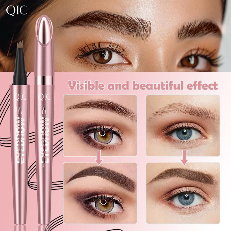 Natural Hair-Like Stroke Micro-Fork Eyebrow Pen, Waterproof & Long-Lasting Brow Pencil, Smudge-Proof Brow Makeup Tool for Daily Natural Looks & Soft Glam Finish