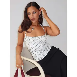 Days Of Summer Ruffle Top White Polka Dot