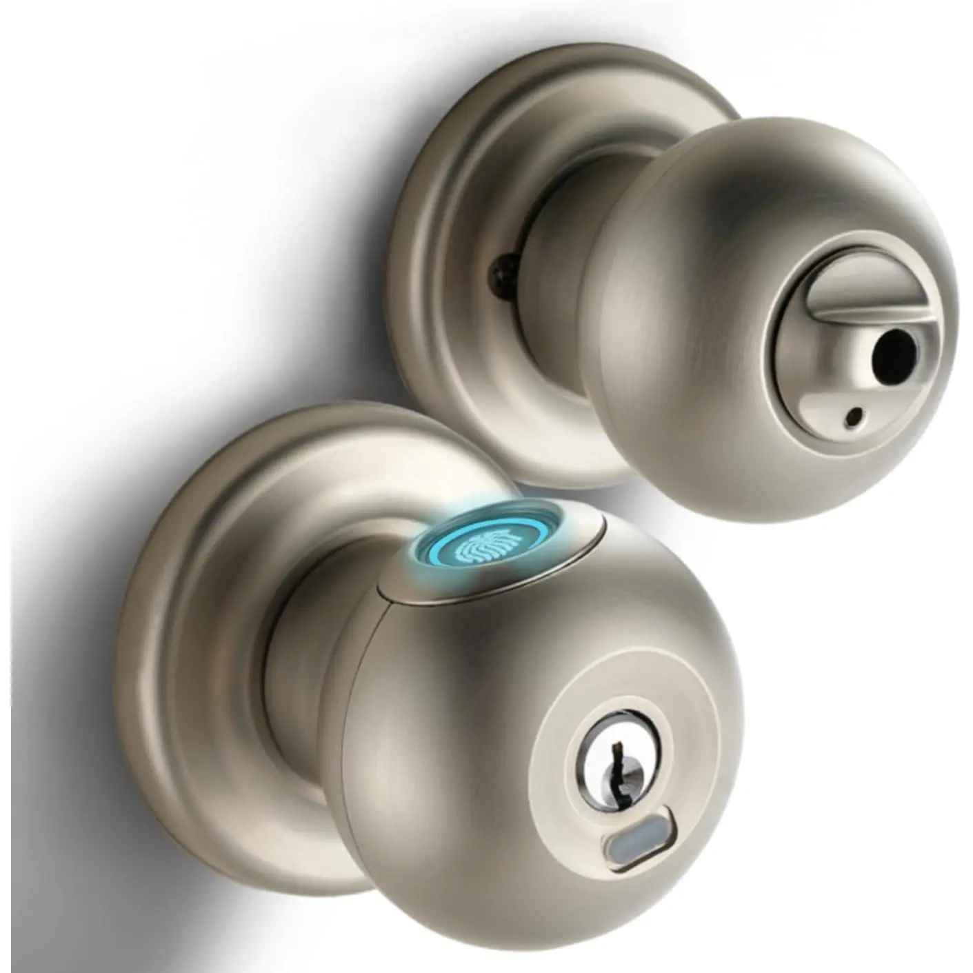 Door Lock, Fingerprint Door Knob with Lock, Autolock Biometric Door Lock, Keyless Thumbprint Entry Door Lock for Bedrooms, Hotels, Apartments, Offices and Garages