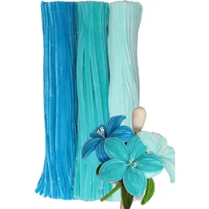 Lagoon Blue Pipe Cleaners Set, 300 Thick Chenille Stems for Crafts -  for ,  & Festive Decorations, 12" x 0.24"