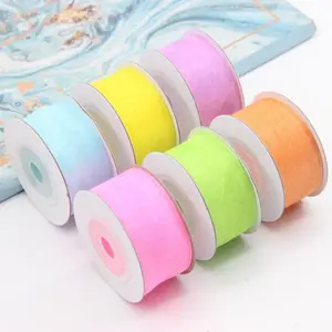 Sheer Ribbon Organza Ribbon 1 Inch X 10 Yards, Decorative Sheer Chiffon Ribbon for Gift Wrapping, Wedding Bouquets, DIY Crafts