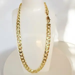 14K Gold Plated Cuban Link Chain | Sold Individually | Elegant Shine