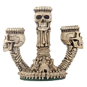Ossuary Skeleton Triple Votive / Candle Holder - Skull Candleholder