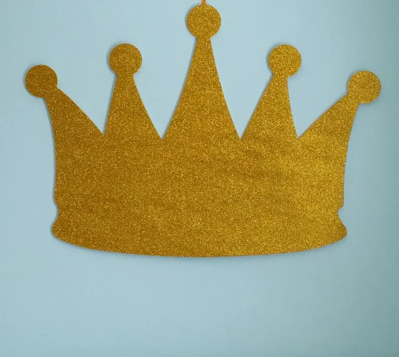 Huge Crown Wall Decor, Crown Backdrop for your Little Prince, Baby Boy Bed Canopy, Glitter Royal blue and gold crown decor, Baby Shower gift