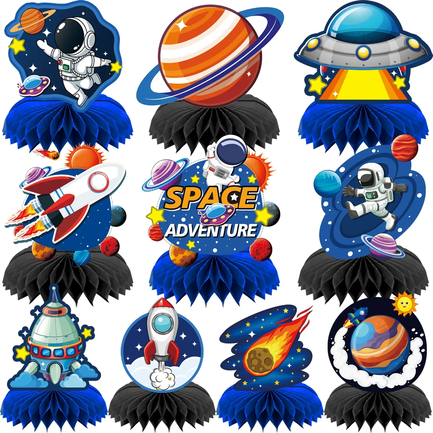 10Pcs Outer Space Birthday Party Decorations Centerpiece Decorations Table Decorations Out Space Party Table Decorations For Birthday Party Baby Shower Party Supplies