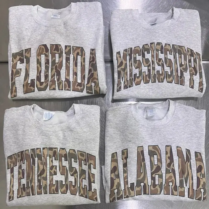 College State Camo Sweatshirt, Vintage University Style Crewneck, US State Name Graphic Pullover, Campus Student Alumni Gift, College Game Day Apparel, Retro Collegiate Shirt, School Spirit Sweatshirt, Oversized Crewneck Graphic Sweatshirt