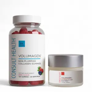 Volumagen Volumizing Duo – Collagen Gummies & Facial Cream, Boosts Skin Elasticity, Hydration & Plumping, 30-Day Supply + 1.7oz Cream Healthcare Fitness