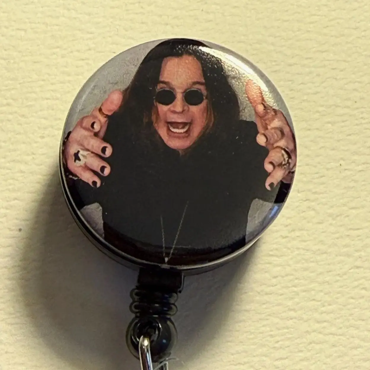 Ozzy Osbourne  Badge Reel, Keychain, Pinback Button