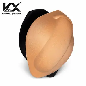 KratosXpedition Men's Underwear Bulge Enhancing Cup Sponge Pad for Swimwear Briefs G String Thongs Padded Black Beige Nylon 2PCS Set