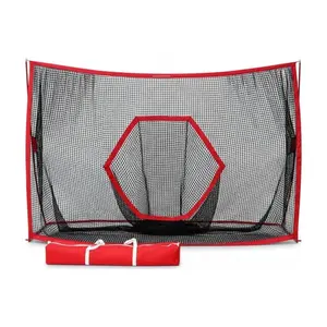 10x7ft Framed Golf Practice Net with Hexagonal Target Chute, Portable Backyard Golf Driving Range for Indoor & Outdoor Use, High-Density Impact-Resistant Nylon Netting, Sturdy Metal Frame for Stability