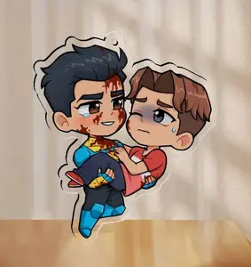 2 styles Invincible Maskless & William Acrylic Keychain, Cutest Anime Bag Charm Gifts
