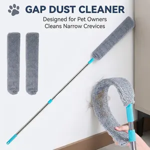 Retractable Gap Dust Cleaner, 59-inch Extendable Duster with 2 Microfiber Cloths, for home, office and car cleaning. Perfect for housewives, office workers and pet owners to clean narrow gaps, furniture and electrical appliances. summerwins