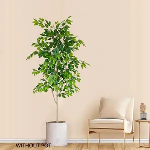 Artificial Ficus Tree Branches 140-210cm, Artificial Trees Outdoor, Modern Simulated Plant Decor, Home Office Living Room Balcony Wedding Party Decoration
