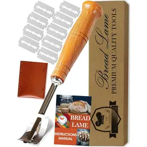 Bread Lame Dough Scoring Tool, 10  and Protective Leather Cover for Sourdough Breads