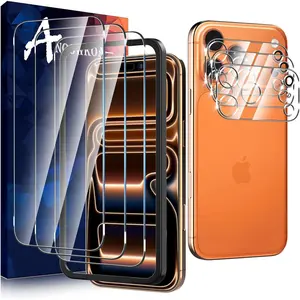 3 Pack for  17 Pro Max 6.9" Screen Protector + [3 Pack] iPhone17 Pro Max Camera Lens Tempered Glass Protector.9H Hardness.Support Fingerprint Unlock,Bubble-Free.Easy Installation
