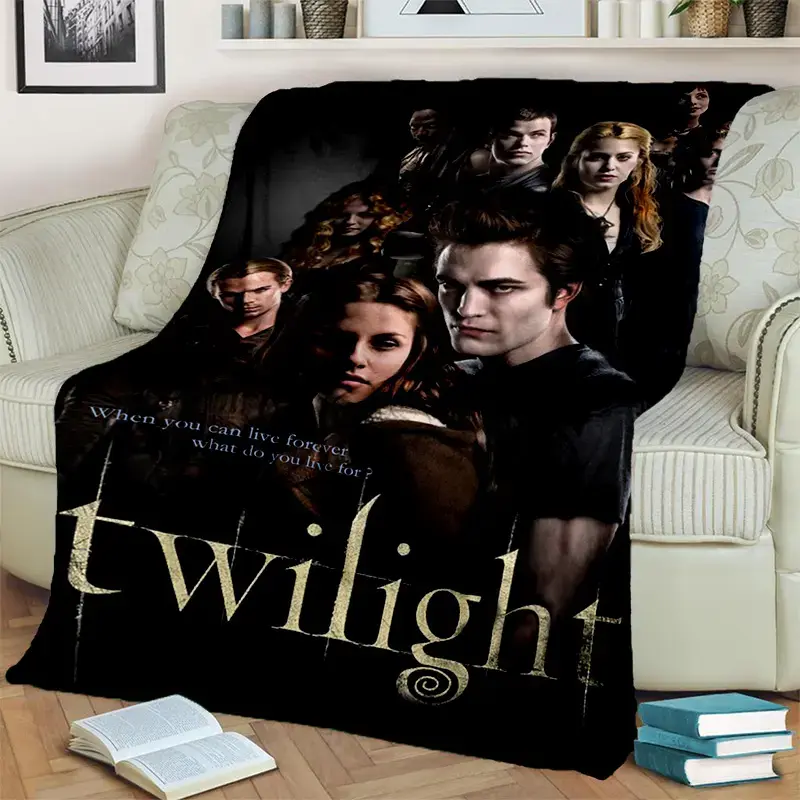 Printing The Twilight Saga HD Blanket Soft Throw Blanket Home Bedroom Bed Sofa Picnic Travel Office Cover Kids Air Conditioning Summer Dorm Back to School