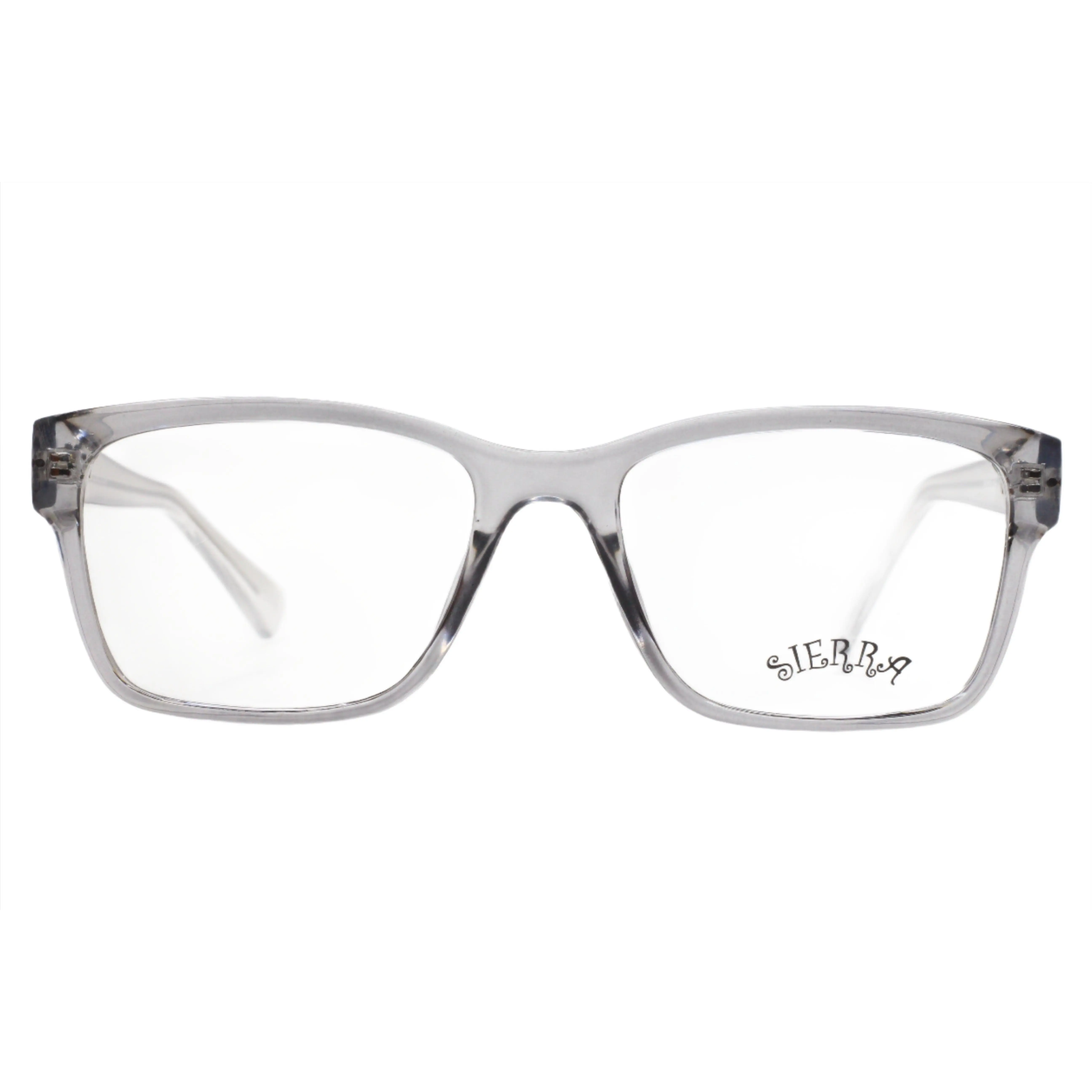Sierra S363 Crystal Clear Acetate Square Designer Eyeglasses -Ma