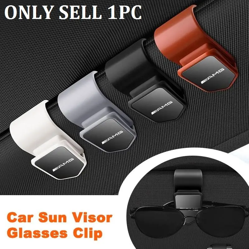 1PC Car Sun Visor Glasses Clips Interior Eyeglasses Storage Holder Sunglasses Holder For Car For Mercedes Benz AMG W124 W202 W203 W204 W210 W211 W212 Accessories