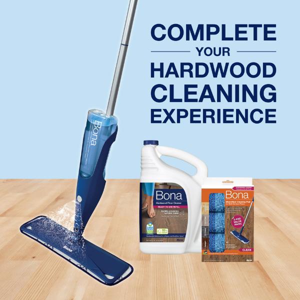 Spray Mop for Hardwood Floors, with Refillable Cartridge & Washable Microfiber Pad