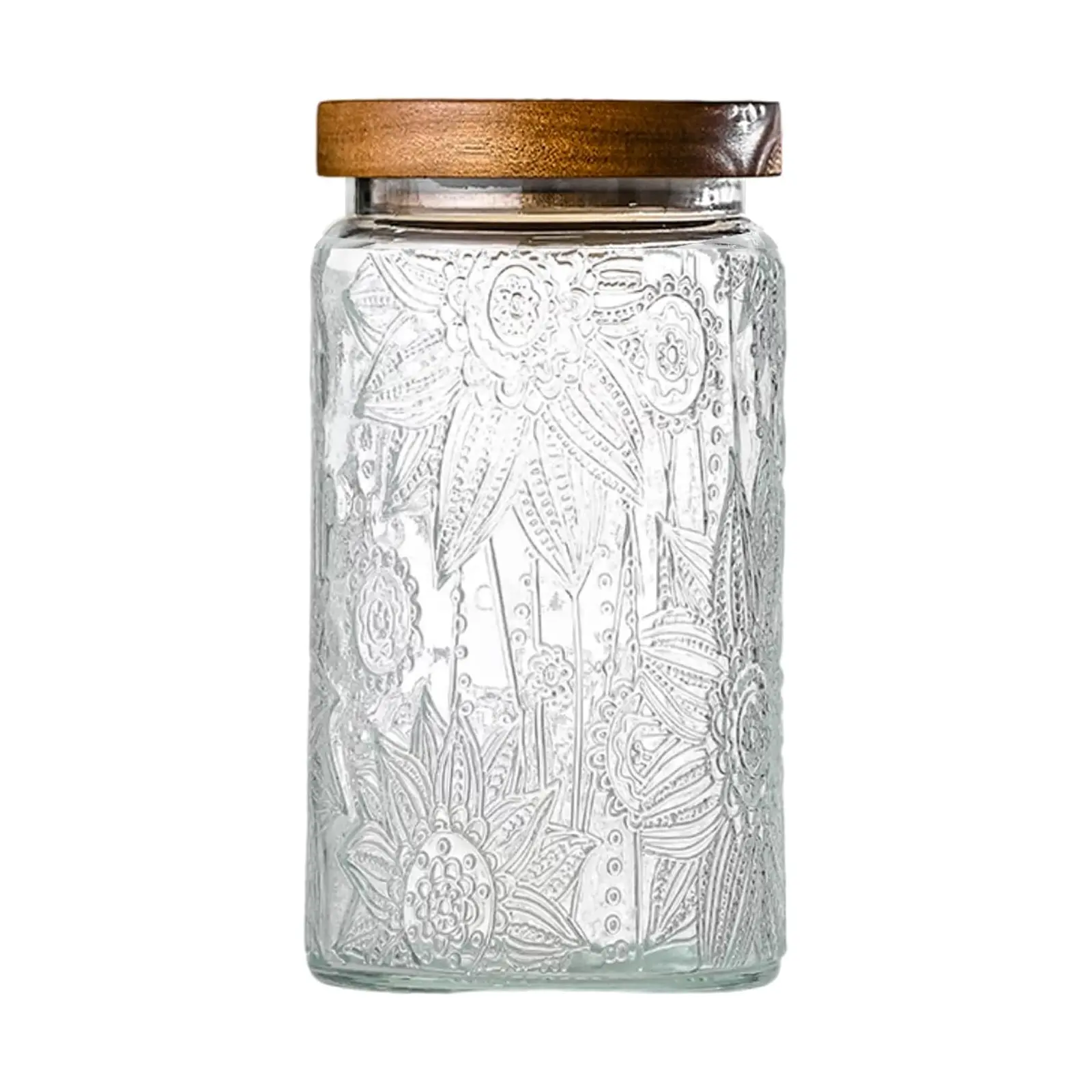 32oz Vintage Glass Jars With Lids, Airtight Food Storage Containers, Kitchen Canisters For Sugar, Coffee, Tea, Spice, Flour, Candy Cookie, Pasta, Cereal, Cute Decorative Jars | Airtight Glass Food Storage Containers, Kitchen Canisters.