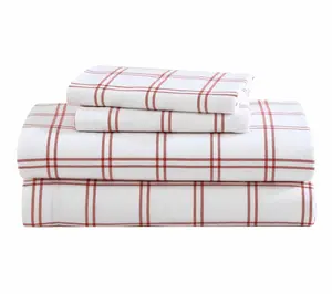 Eddie Bauer Wes tridge Plaid Or ange Cotton Twi n Sheet Set
