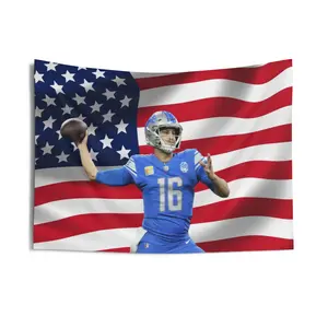 Jared Goff Flag Decor Tapestry Decor Tapestry
