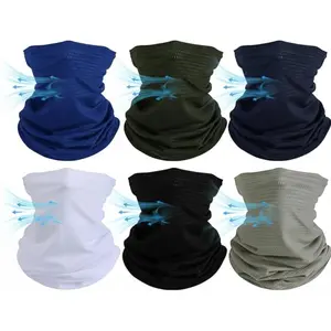 6 Pack Stretchy Cooling Face Mask – Breathable Mesh Like Neck Gaiter Bandana for Men & Women Summer
