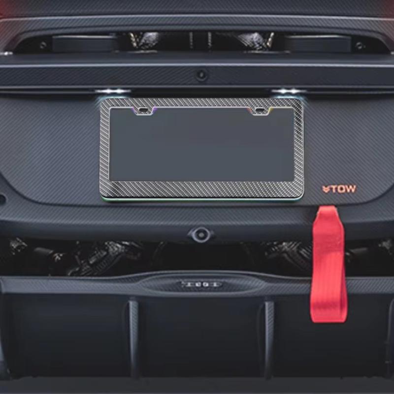 Us Standard Car License Plate Frame, American Style Carbon Fiber License Plate Holder, Automotive Accessories for Cars