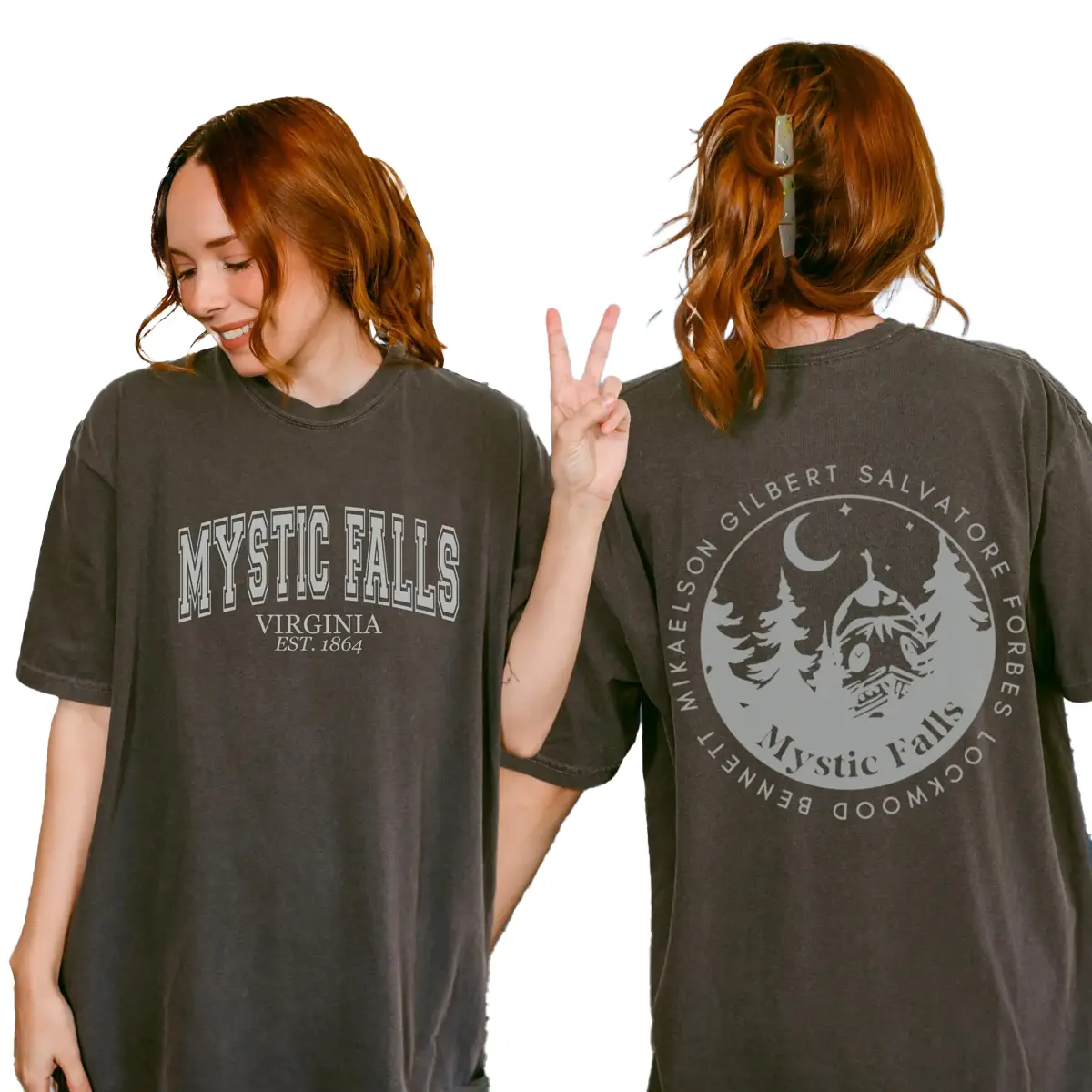 Mystic Falls Souvenir Shirt, Vintage Style Tee, Perfect Gift for Fans, Fandom Merch, Vampire Diaries Tee