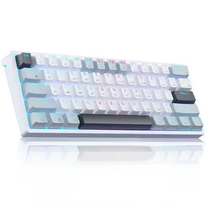 Solakaka SK961 Wireless Mechanical Keyboard 60 Percent Keyboard Tri-Mode Connection RGB Backlight Programmable Gaming Keyboard Office Backlit Mini Keyboard PC Computer Laptop Keyboard dealsforyoudays