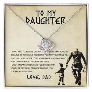 To My Daughter Necklace from Dad, Father Daughter Necklace, Necklace for Daughter From Dad, Gift From Dad, Women Jewelry, Daddy Daughter