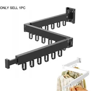 ✨ Heavy-Duty Wall-Mounted Clothes Drying Rack, Foldable Design for Efficient Space Utilization in Your Home