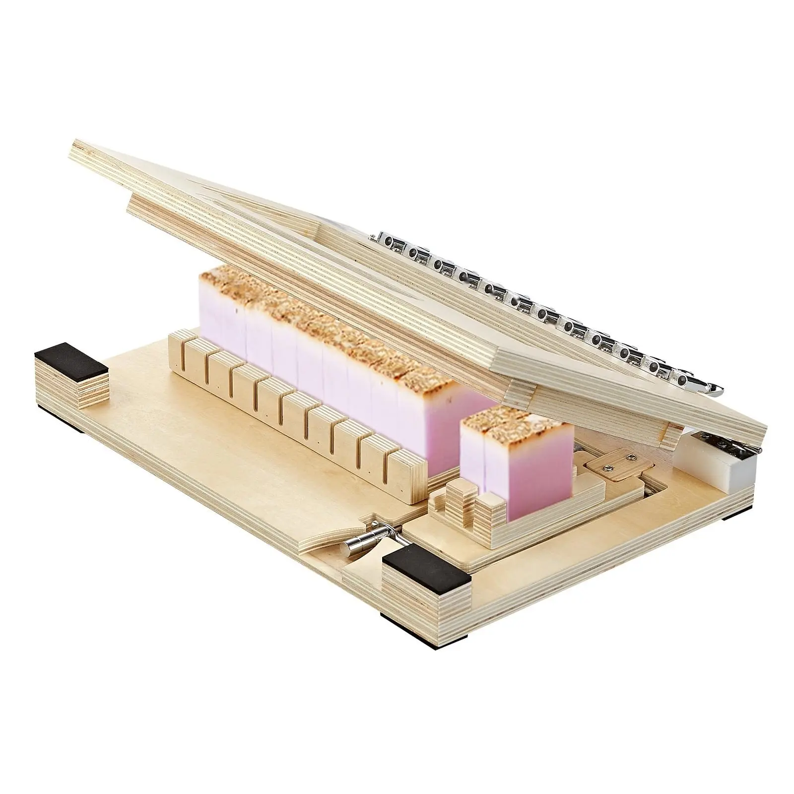 Soap Cutter For DIY Soap Making, Cuts 1 To 12 Bars Precisely, 1-Inch Bar Sizing, Wood Frame With Stainless Steel Wire, Includes Extra Wires, Multi-Use Handmade Soap Cutter For Candles And Crafts