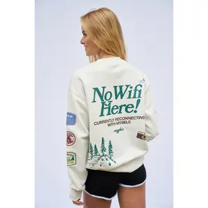 No Wifi Here Classic Crewneck