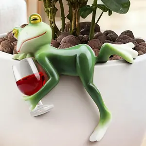 Cute Resin Frog Figurine Ornaments - Home Garden, Desk/Bedroom & Shelf Decor, Unique Gift for Frog Lovers tiktokshopspringglowup