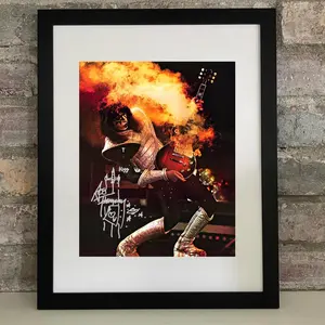 Ace Frehley Autograph Reprint Memorial Poster 8x10 | RIP KISS Guitarist Tribute Print | Iconic Rock Legend Wall Art for Fans