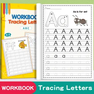 Kindergarten pinyin practice book, Tracing preschool books, dot matrix trajectory to assist in mastering writing essentials, three basic training modules of letters, pinyin and new characters, practical teaching aids for enlightenment