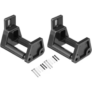 2PCS Barn Sliding Door Floor Guide POM Plastic Adjustable Wall Mount Black