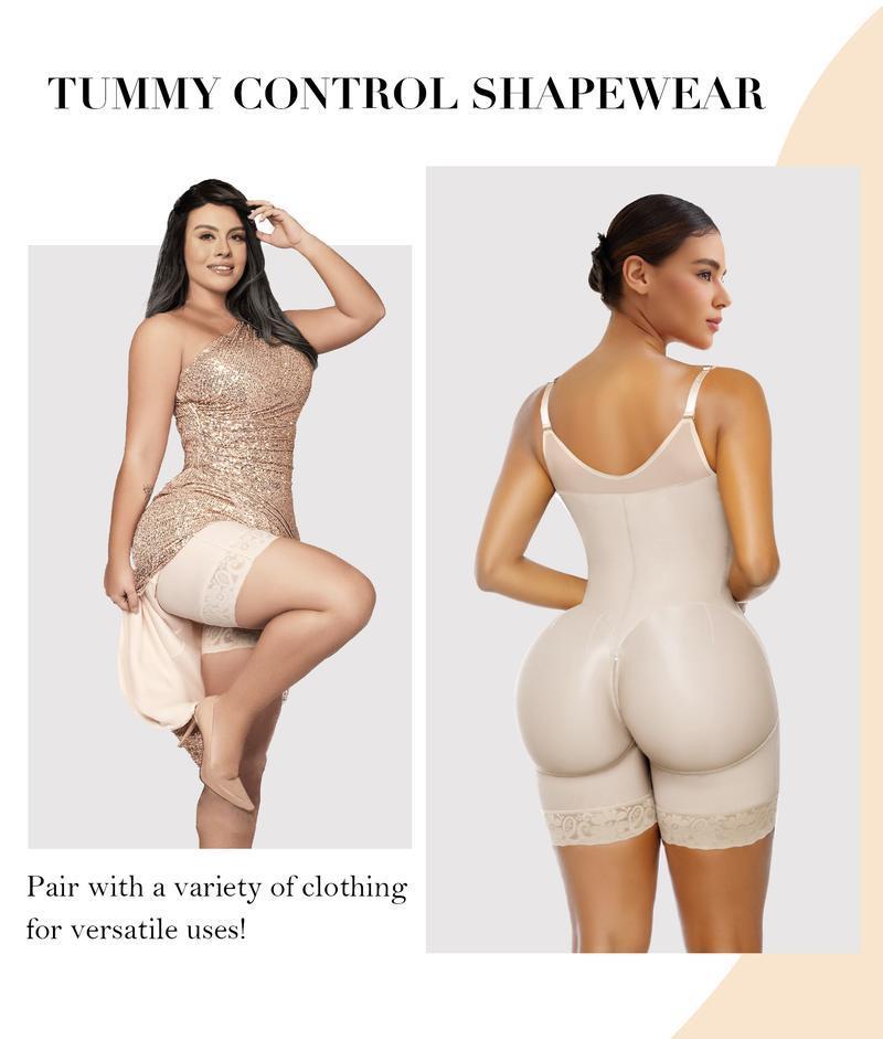 Women's Minimalist Basic Shaper: Nylon One-Piece - SHAPEFIT High-Waisted Shaper with tummy-tucking and butt-lifting features, zipper opening at the crotch, removable shoulder straps, nylon fabric