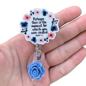 Bible Quote Verse retractable badge holder gift Retractable Badge Holder with Clip