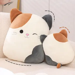 Adult Three Color Cat Pillow Sofa Cushion Living Room Bedroom Bedside Bay Window Color Cat Soft Pillow