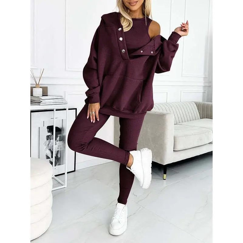 (Three piece set) Purple red