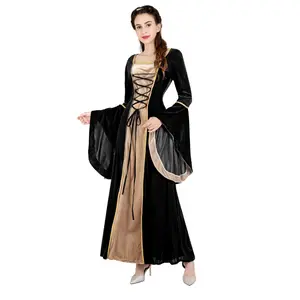 Vintessa Renaissance Costume Faire Medieval Irish Under Dress Cosplay Retro Gown 6503-Z1
