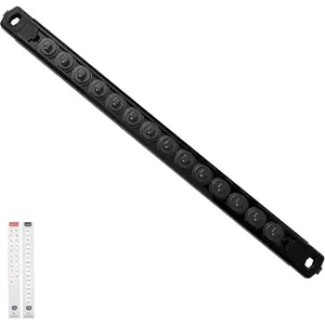 Magnetic Socket Organizer, 1/4-Inch Drive ABS Sockets Rail, Heavy Duty Sockets Holder, Socket Rack Kit 1/4-Inch x 14 Clips