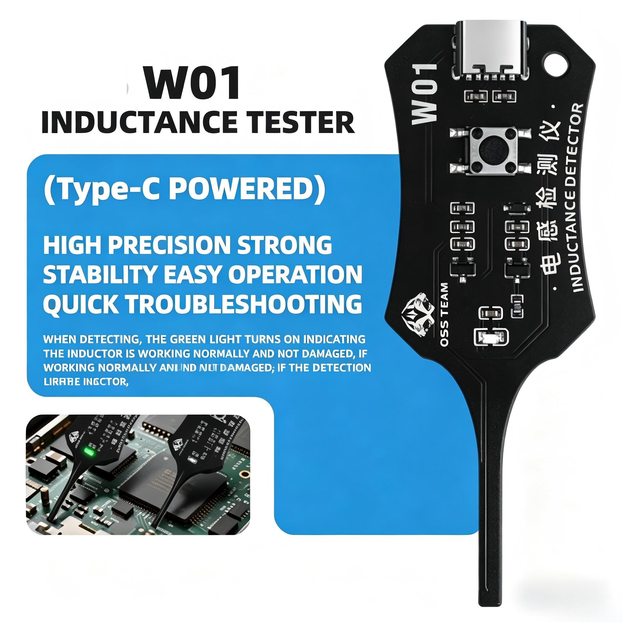 Type-C interface inductance tester,circuit board inductance detector,mobile phone motherboard component repair tool,electromagnetic induction rapid fault detection tool,suitable for home use.